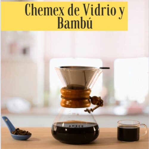 Chemex de Vidrio y Bambú 400 ml